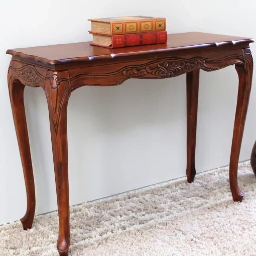 ARVIN Meja Konsol Ukiran Klasik Modern Kayu Mahogany