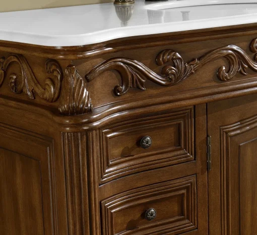 AUREL Wastafel Cabinet Model Klasik Laci Kayu Jati