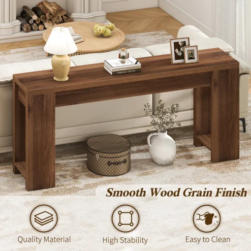 AXEL Meja Konsol Kayu Jati Solid Desain Minimalis Modern