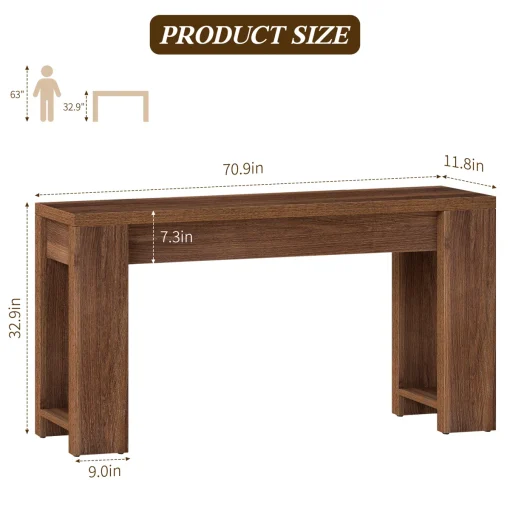 AXEL Meja Konsol Kayu Jati Solid Desain Minimalis Modern