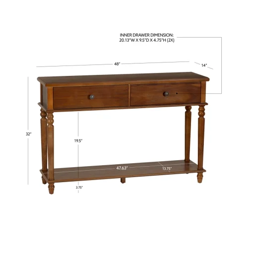 BAKLEY Console Table Laci Kayu Jati Klasik Modern