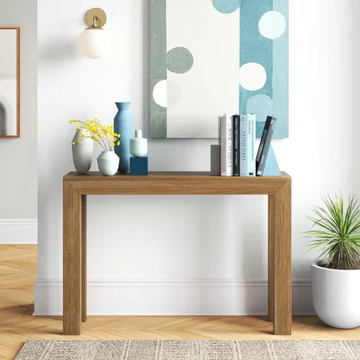 BALONA Meja Konsol Kayu Jati Model Minimalis Modern