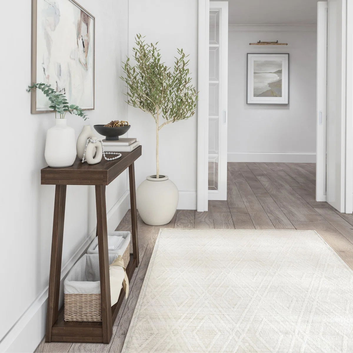 Bazna Meja Konsol Kayu Jati Minimalis Modern2