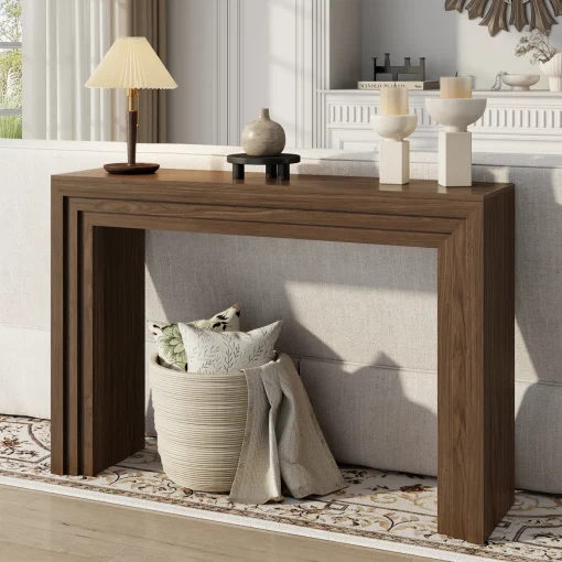 BENNI Meja Konsol Unik Modern Minimalis Kayu Jati