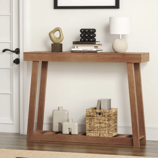 CAMHON Meja Konsol Kayu Jati Minimalis Modern