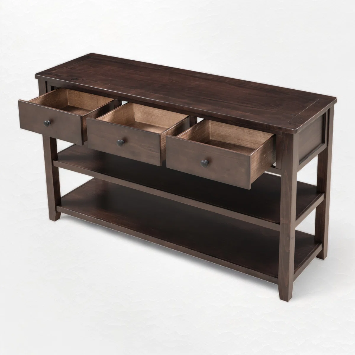 Celvas Meja Konsol Laci Minimalis Kayu Jati Solid4