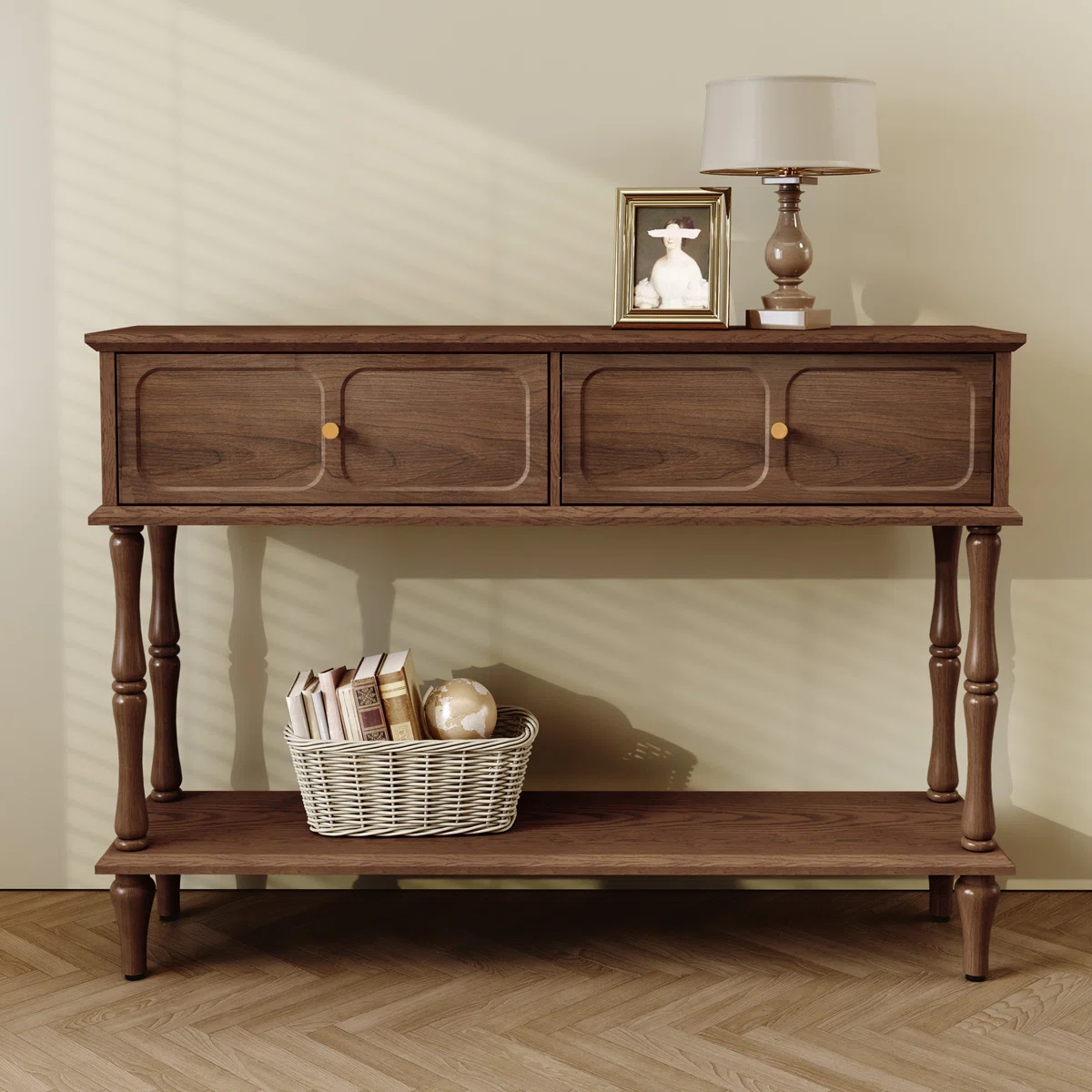 Charry Meja Konsol Laci Minimalis Kayu Jati