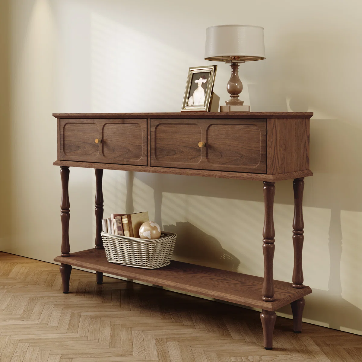 Charry Meja Konsol Laci Minimalis Kayu Jati2