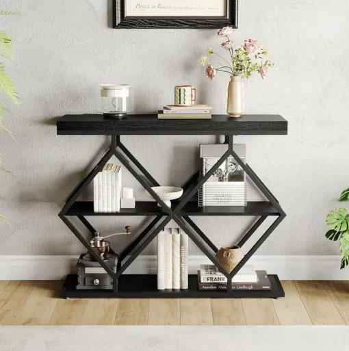CLEO Meja Konsul Rangka Besi Top Table Plywood