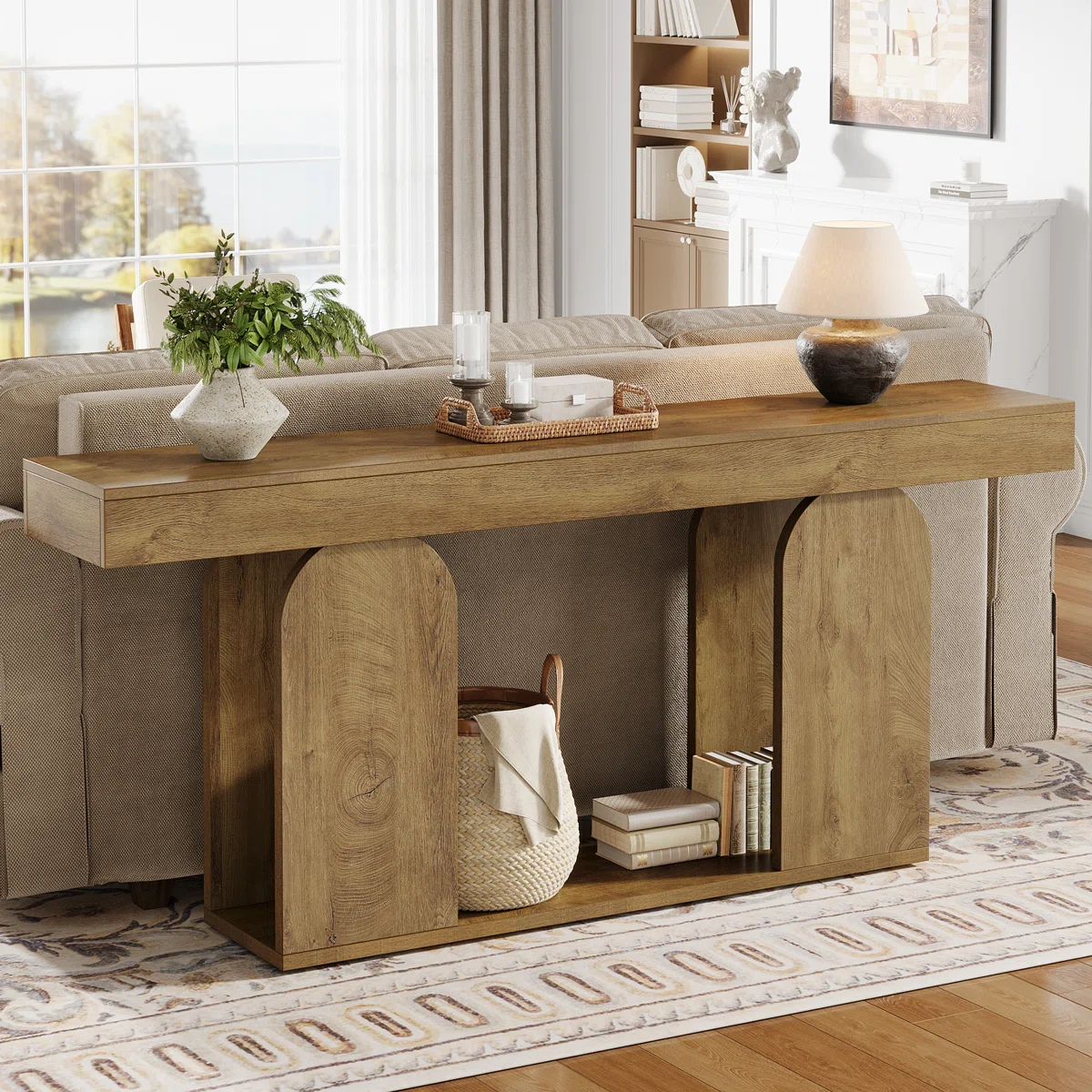 Corner Meja Konsol Minimalis Kayu Jati Solid4