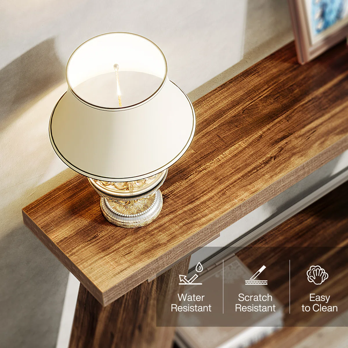 Clavel Meja Konsol Minimalis Kayu Jati Solid2