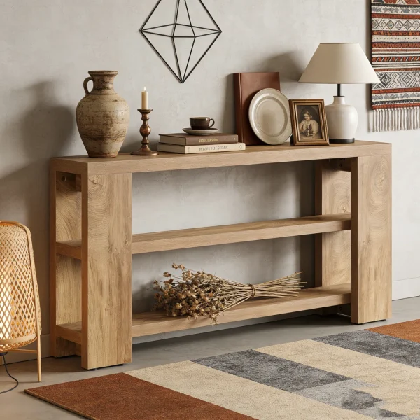 Dekka Meja Konsol Kayu Jati Solid Model Minimalis