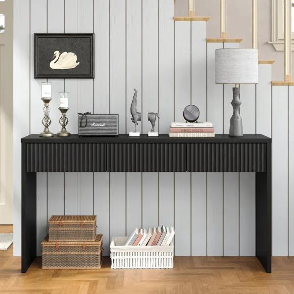Hanna Meja Konsol Plywood Motif Minimalis