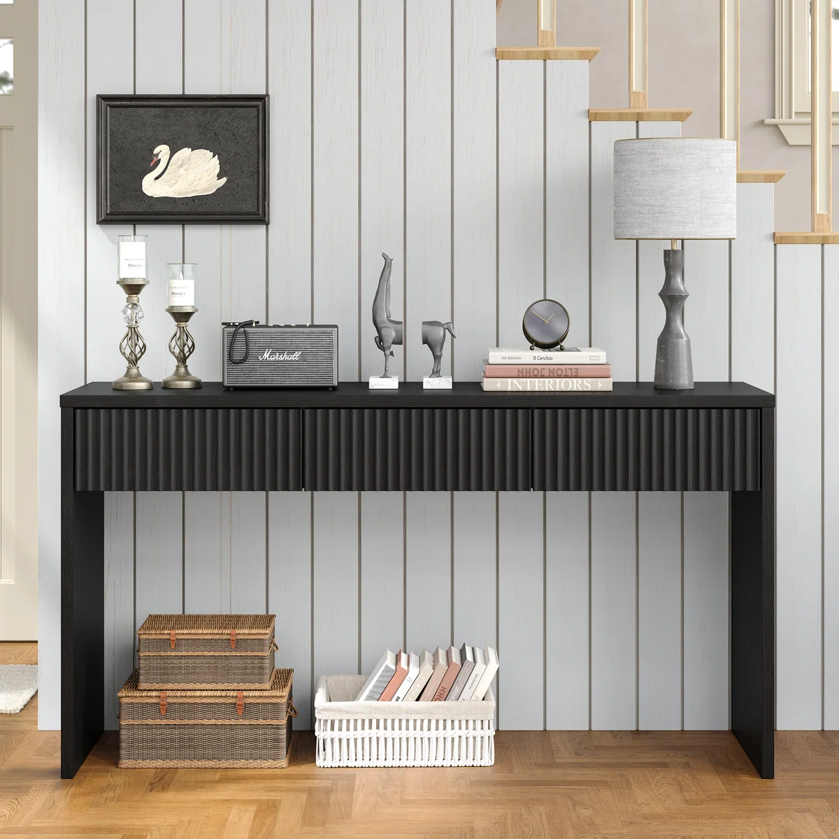 Hanna Meja Konsol Plywood Motif Minimalis