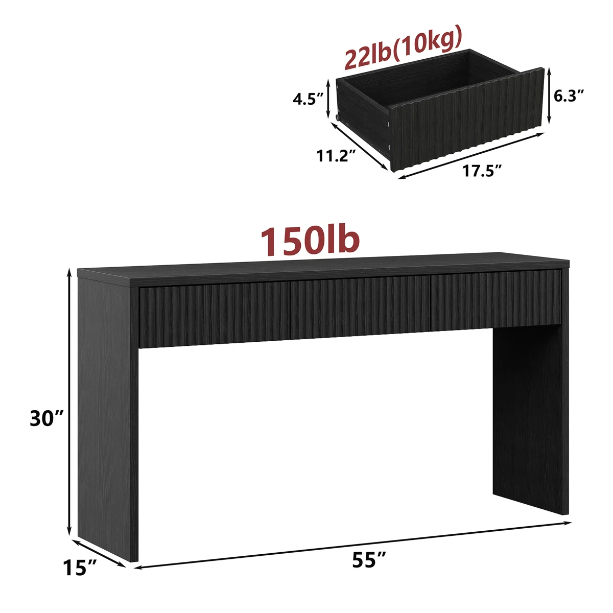 Hanna Meja Konsol Plywood Motif Minimalis4