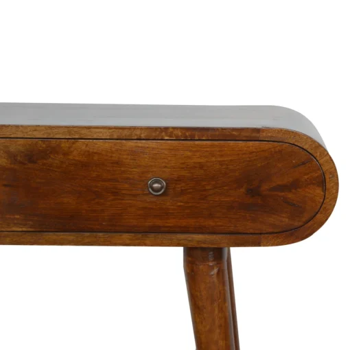 HELVI Meja Konsol Laci Model Kaki Retro Kayu Jati