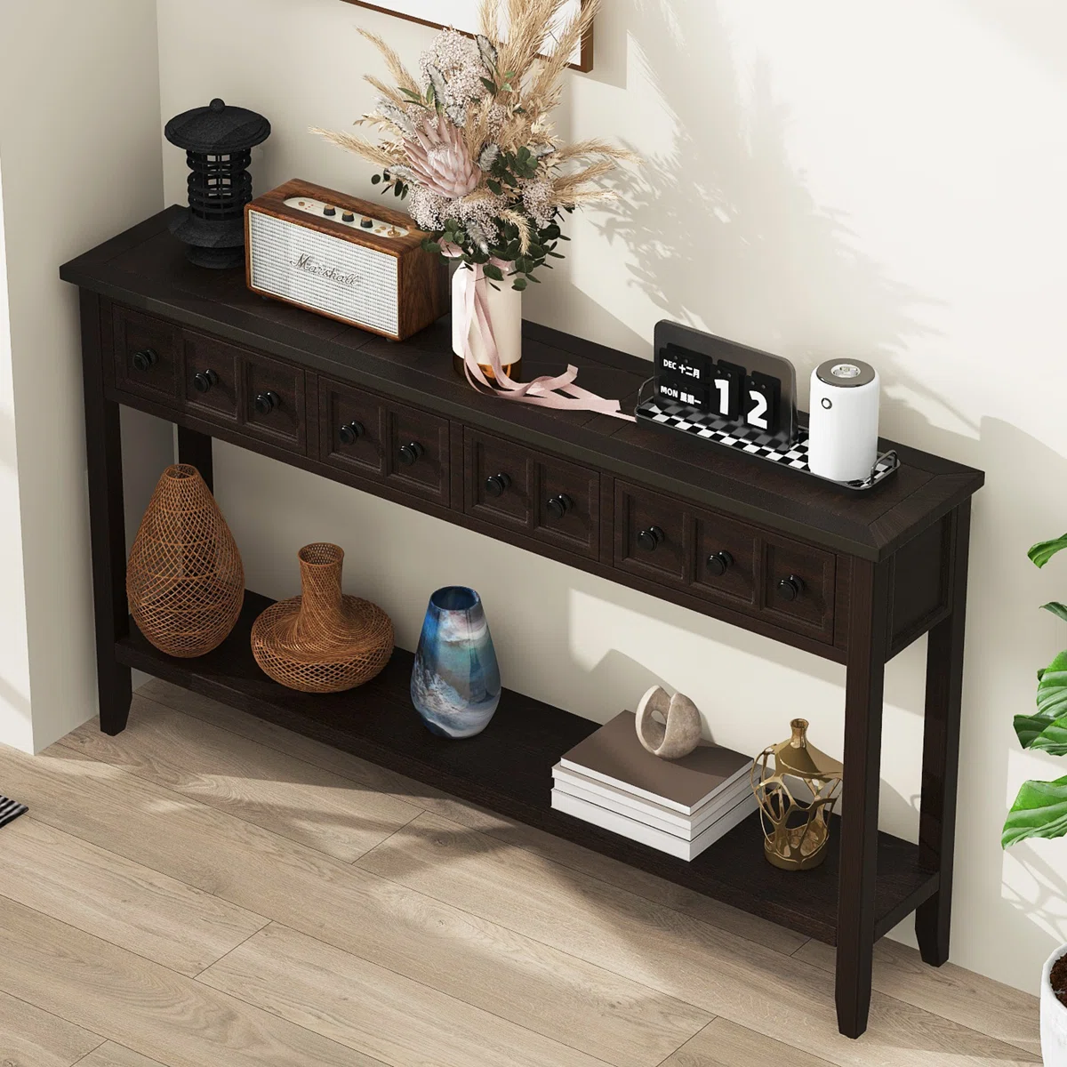 Kenan Meja Konsol Laci Kayu Jati Solid Minimalis2