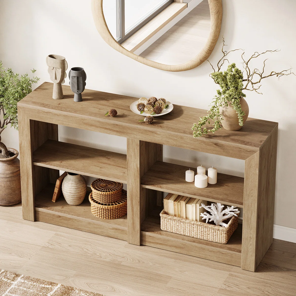 Kenedy Meja Konsol Multifungsi Kayu Jati Minimalis1