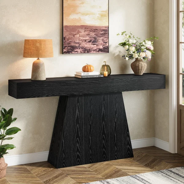 Kenta Meja Konsol Minimalis Plywood Tacosheet Warna Hitam
