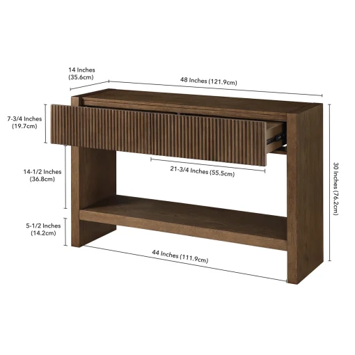 MANZA Meja Konsol Kayu Jati Minimalis Modern