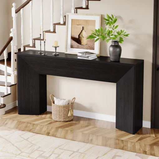 MARVA Meja Konsol Minimalis Plywood Tacosheet Hitam