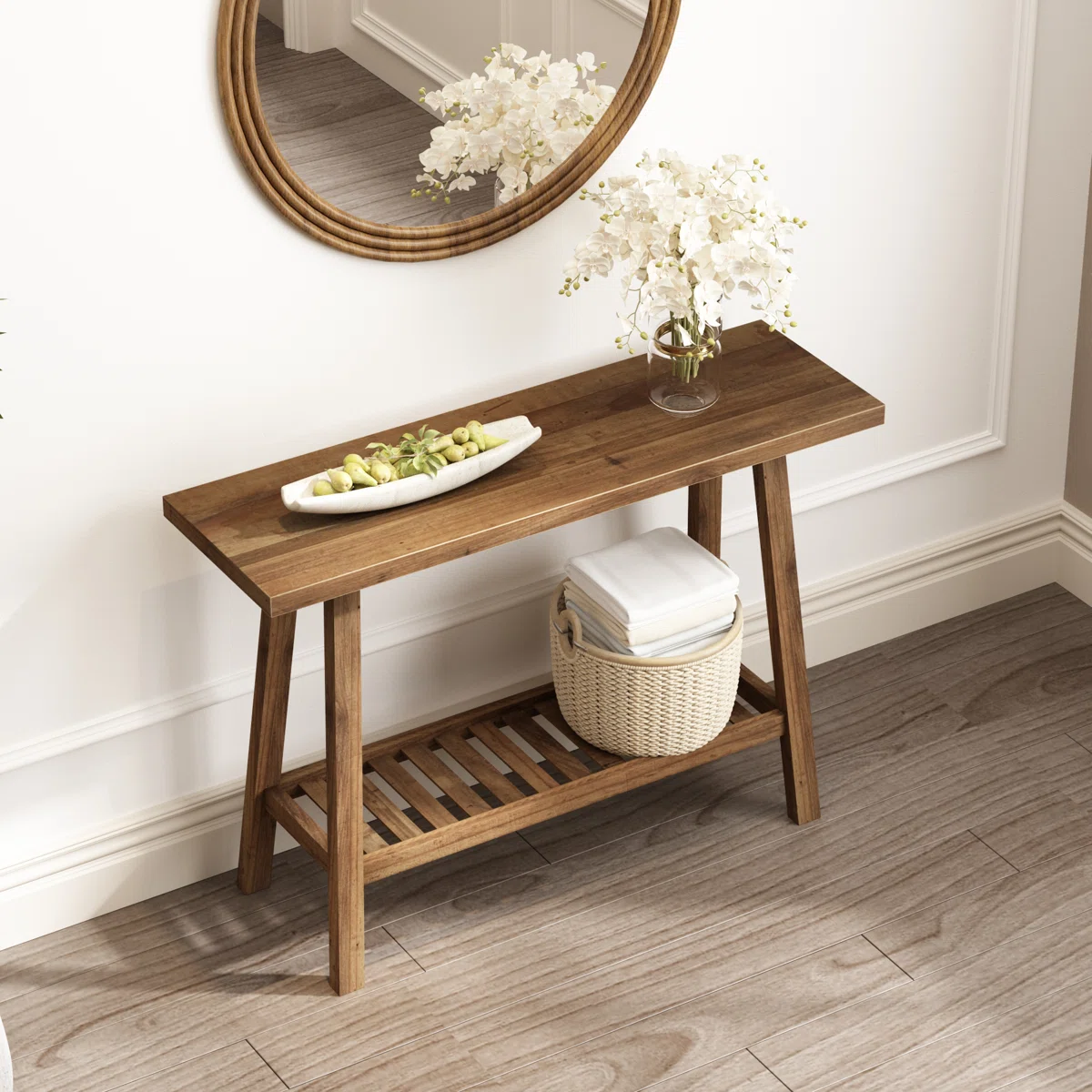 Millaw Meja Konsol Kayu Jati Minimalis Modern1