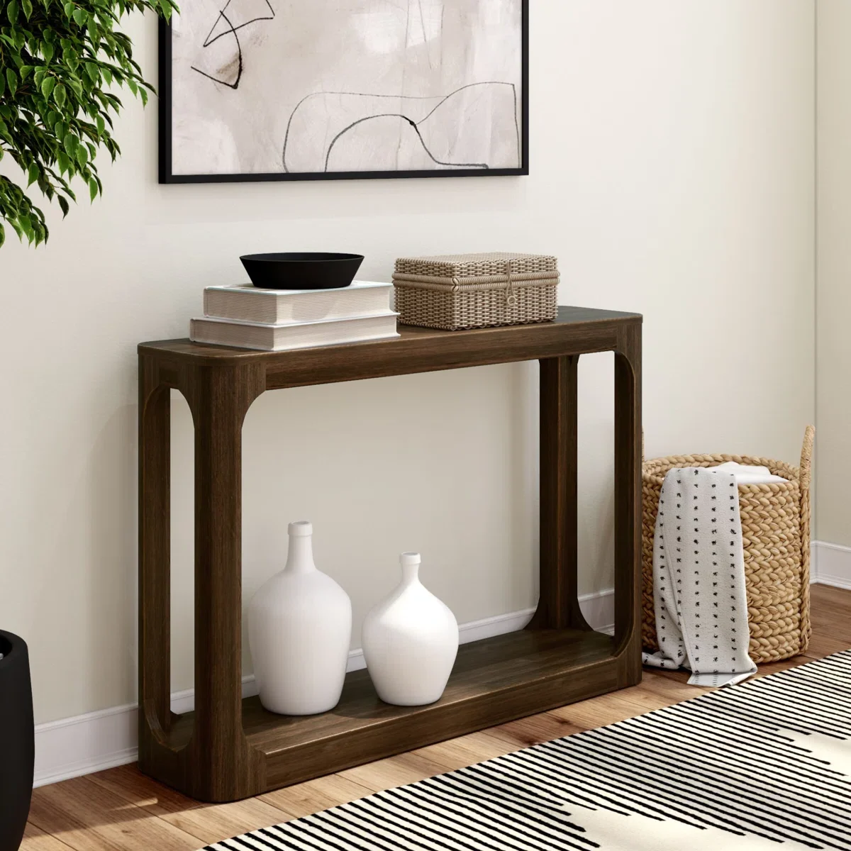 Maly Meja Konsol Minimalis Kayu Jati