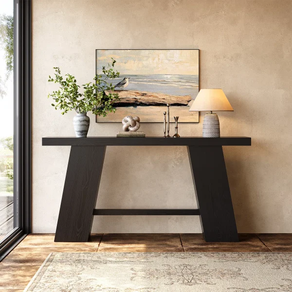 Nebula Meja Konsol Plywood Tacosheet Hitam Minimalis