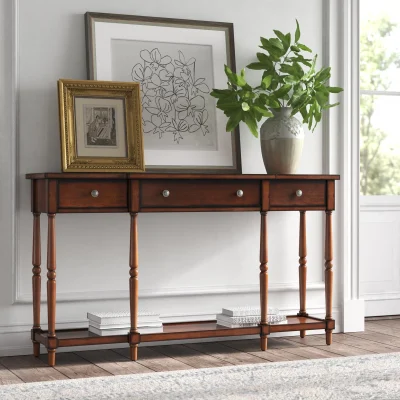 Nemo Meja Konsol Laci Klasik Modern Kayu Jati