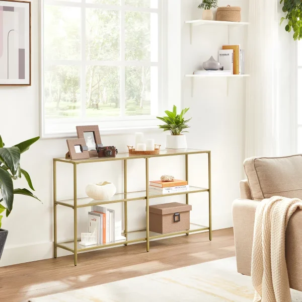 Odine Meja Konsol Mewah Minimalis Top Glass