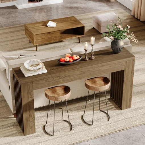 REMONA Meja Konsol Minimalis Modern Kayu Jati Solid