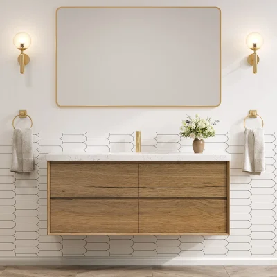 Rikko Wastafel Minimalis Kayu Jati Minimalis Modern