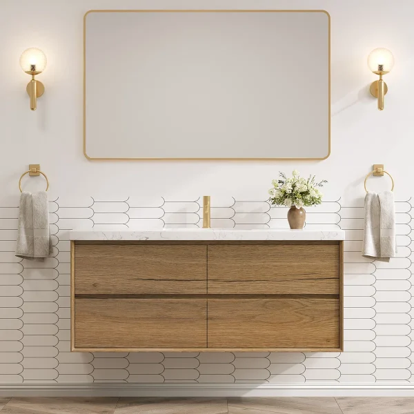 Rikko Wastafel Minimalis Kayu Jati Minimalis Modern