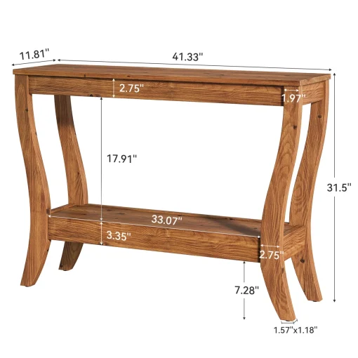 SION Meja Konsol Minimalis Modern Kayu Jati Solid