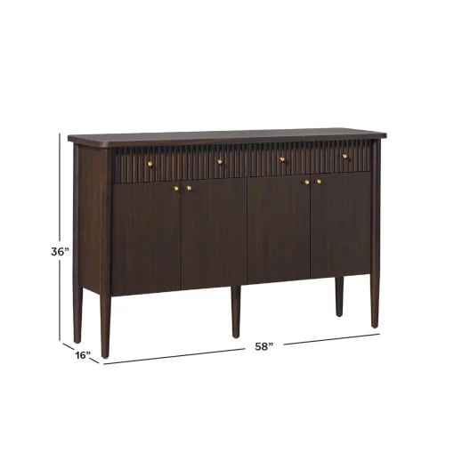 ALERIC Lemari Kabinet Desain Unik Kayu Jati Modern