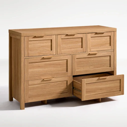 ALLEN Lemari Kabinet 6 Laci Plywood Tacosheet Oak Kayu