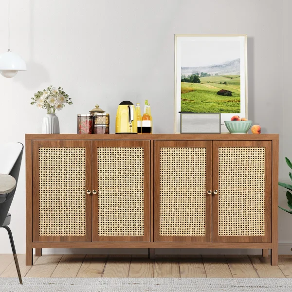 Annes Lemari Kabinet Rotan Kayu Jati Minimalis