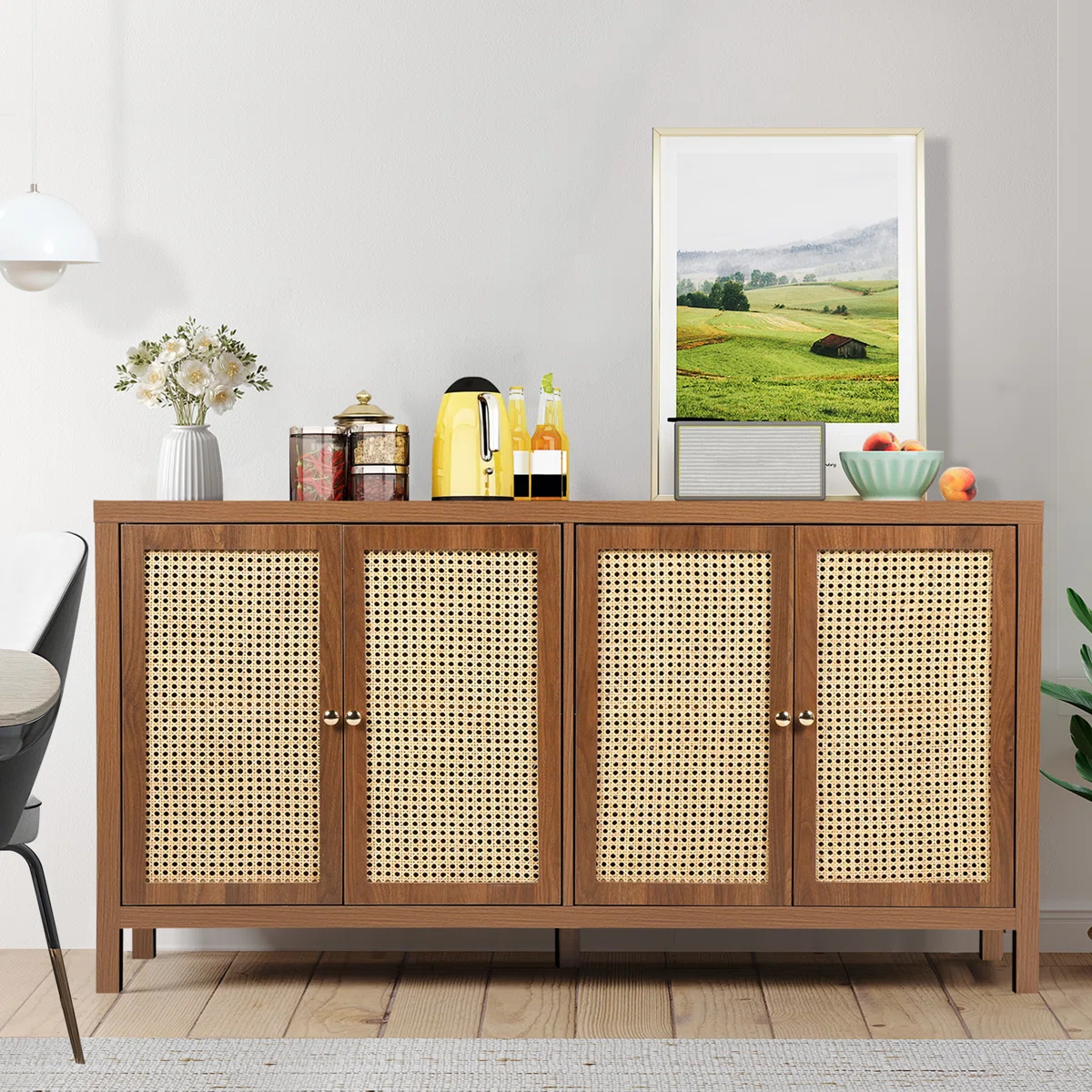 Annes Lemari Kabinet Rotan Kayu Jati Minimalis