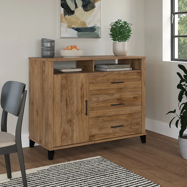 Anoyasa Lemari Kabinet Kayu Jati Solid Serbaguna