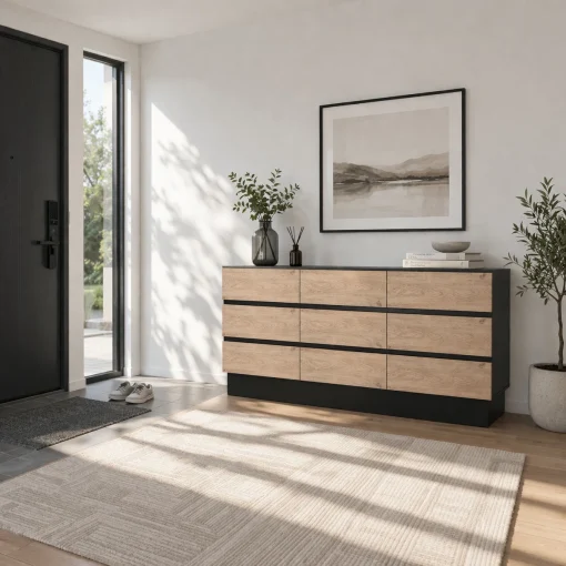 ASAHI Lemari Kabinet 9 Laci Plywood Tacosheet Minimalis