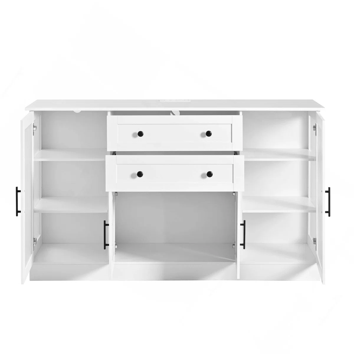 Atarka Lemari Kabinet Kaca 4 Pintu 2 Laci4