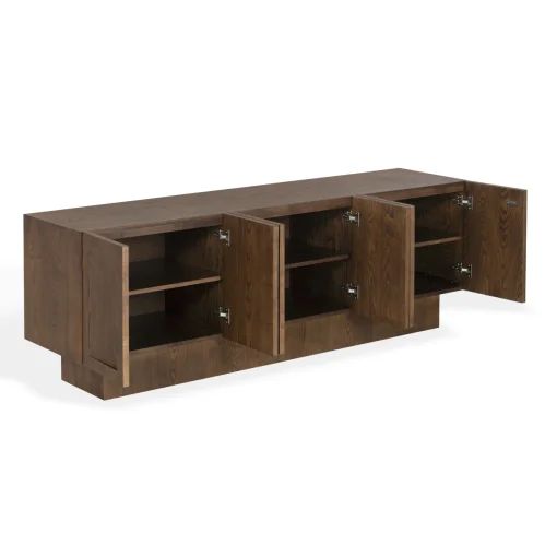 BERTA Lemari Kabinet 6 Pintu Serbaguna Kayu Jati Modern