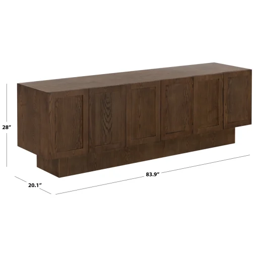 BERTA Lemari Kabinet 6 Pintu Serbaguna Kayu Jati Modern