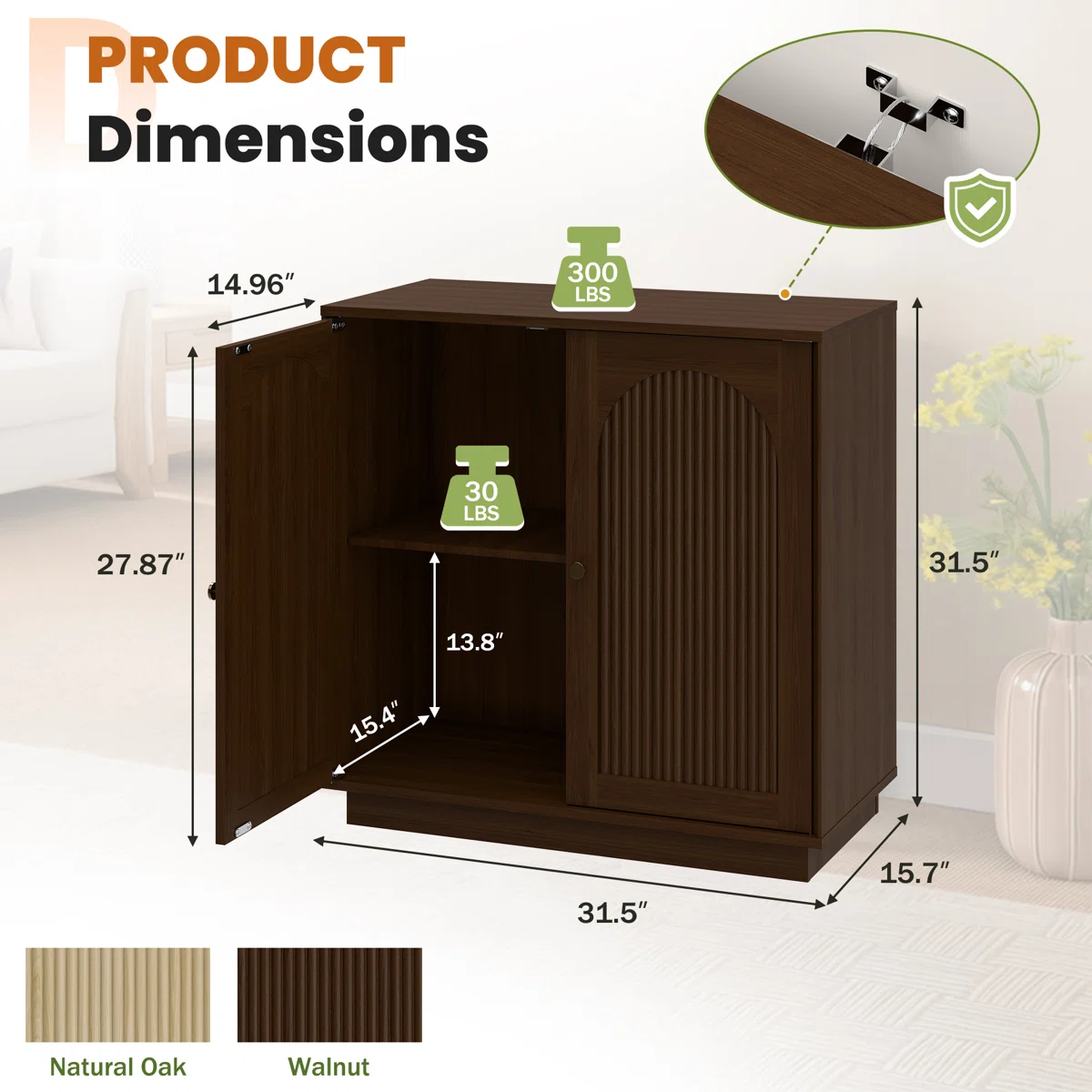 Bonna Lemari Kabinet 2 Pintu Kayu Jati Minimalis4