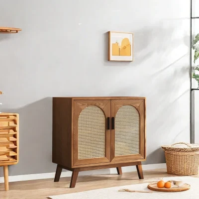 Casila Lemari Cabinet Rotan Scandinavian Kayu Jati