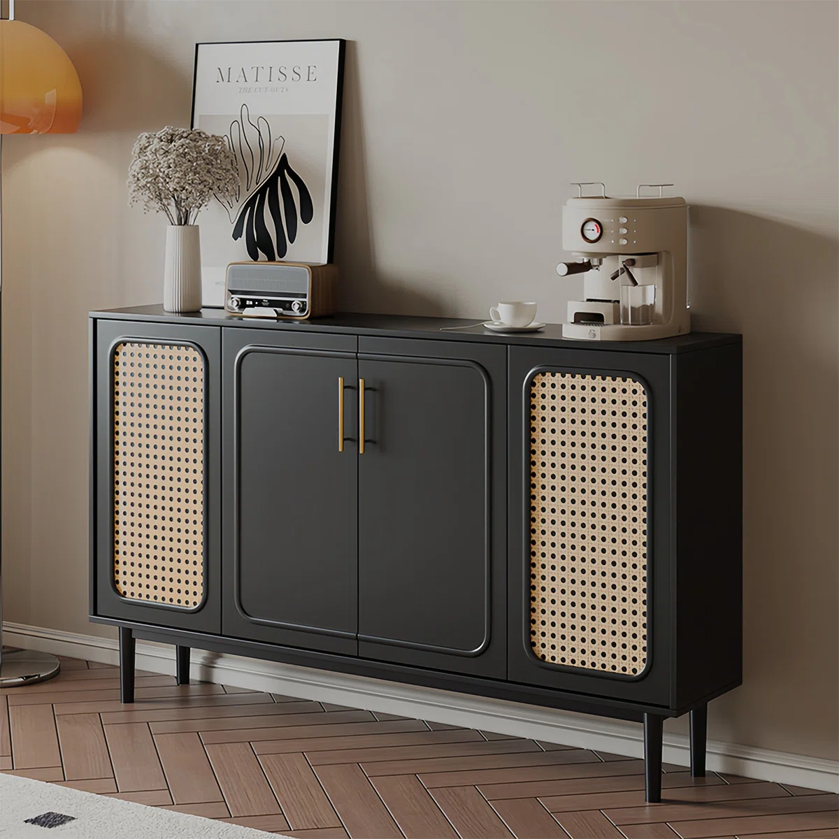 Dadari Lemari Kabinet Model Retro Rotan Cat Duco Minimalis1