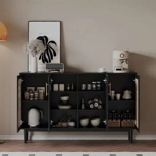 DADARI Lemari Kabinet Retro Rotan Cat Duco Minimalis