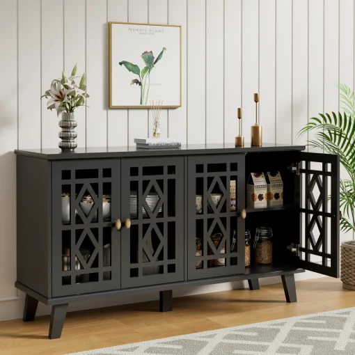 DARKA Lemari Kabinet Desain Unik Cat Duco Minimalis