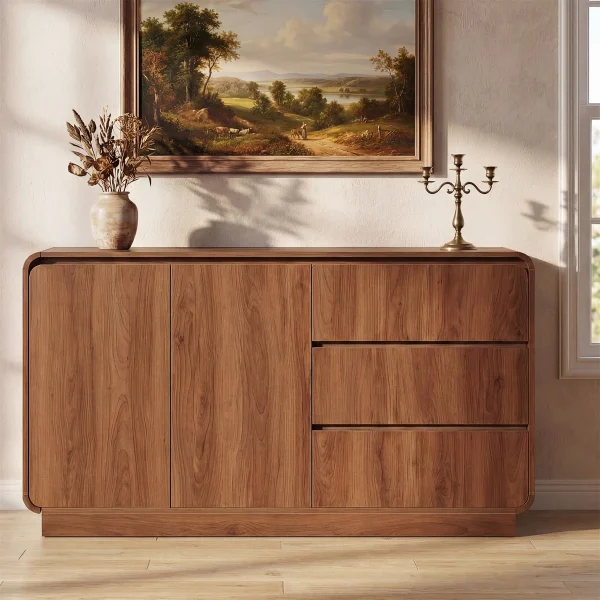 DARONA Lemari Kabinet Kayu Jati Minimalis Modern