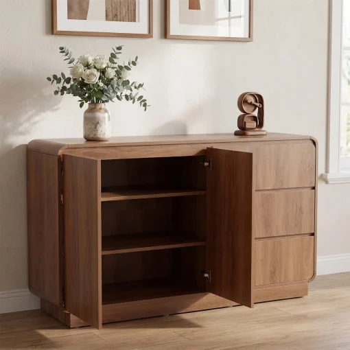 DARONA Lemari Kabinet Kayu Jati Minimalis Modern